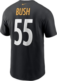 Devin Bush Pittsburgh Steelers Black Primetime Short Sleeve Player T Shirt