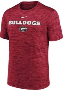Nike Georgia Bulldogs Red Sideline Velocity Short Sleeve T Shirt