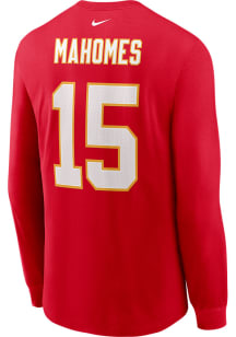 Patrick Mahomes Kansas City Chiefs Red Primetime Long Sleeve Player T Shirt