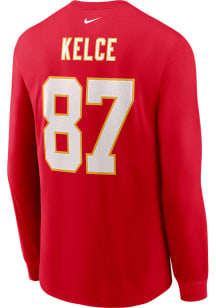 Travis Kelce Kansas City Chiefs Red Primetime Long Sleeve Player T Shirt