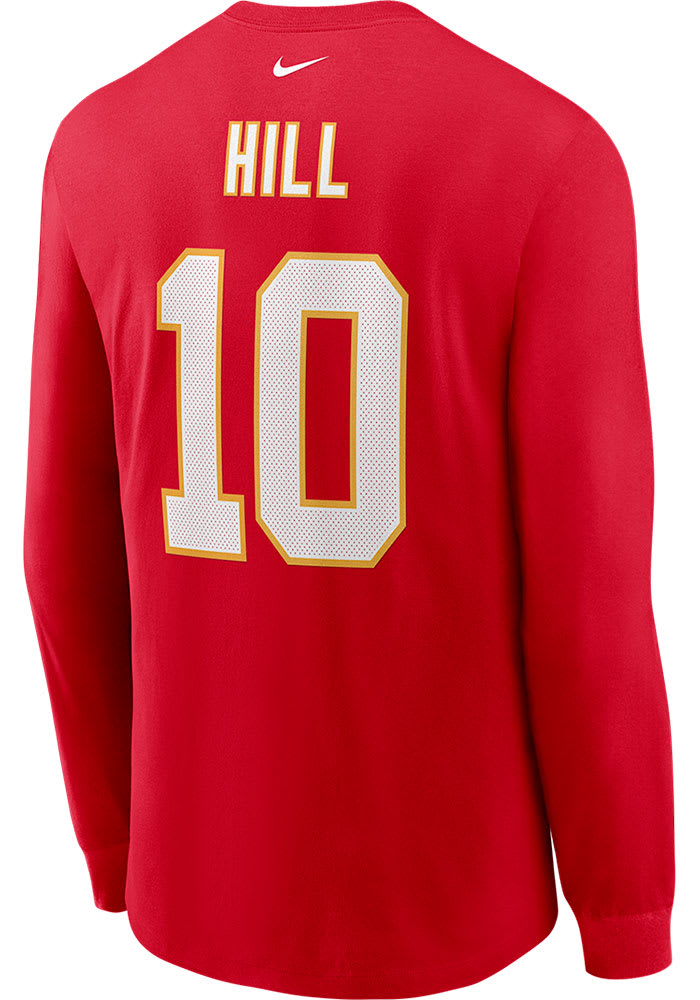 Nike Men's Tyreek Hill Red Kansas City Chiefs Name and Number T-Shirt