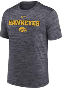 Iowa Hawkeyes Black Nike Sideline Velocity Short Sleeve T Shirt