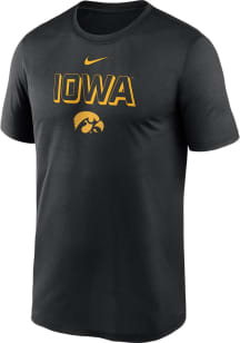 Iowa Hawkeyes Black Nike Sideline Legend Short Sleeve T Shirt