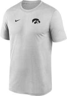Iowa Hawkeyes Grey Nike Sideline Legend Short Sleeve T Shirt