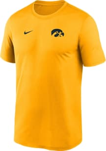 Iowa Hawkeyes Gold Nike Sideline Legend Short Sleeve T Shirt