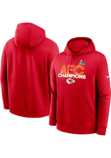 Nike Kansas City Chiefs Mens Red 2024 Conference Champions Hood