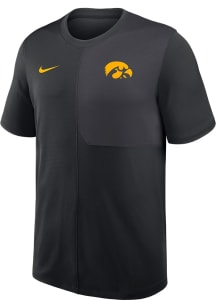 Iowa Hawkeyes Black Nike Coach Top Short Sleeve T Shirt