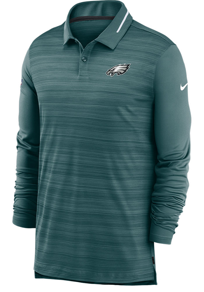 Nike Philadelphia Eagles Mens Midnight Green Team Short Sleeve Polo