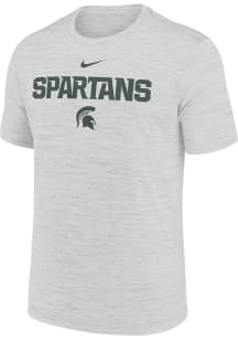 Michigan State Spartans White Nike Sideline Velocity Short Sleeve T Shirt