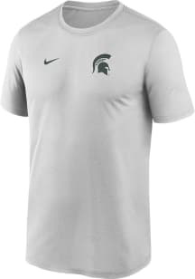 Michigan State Spartans Grey Nike Sideline Legend Short Sleeve T Shirt
