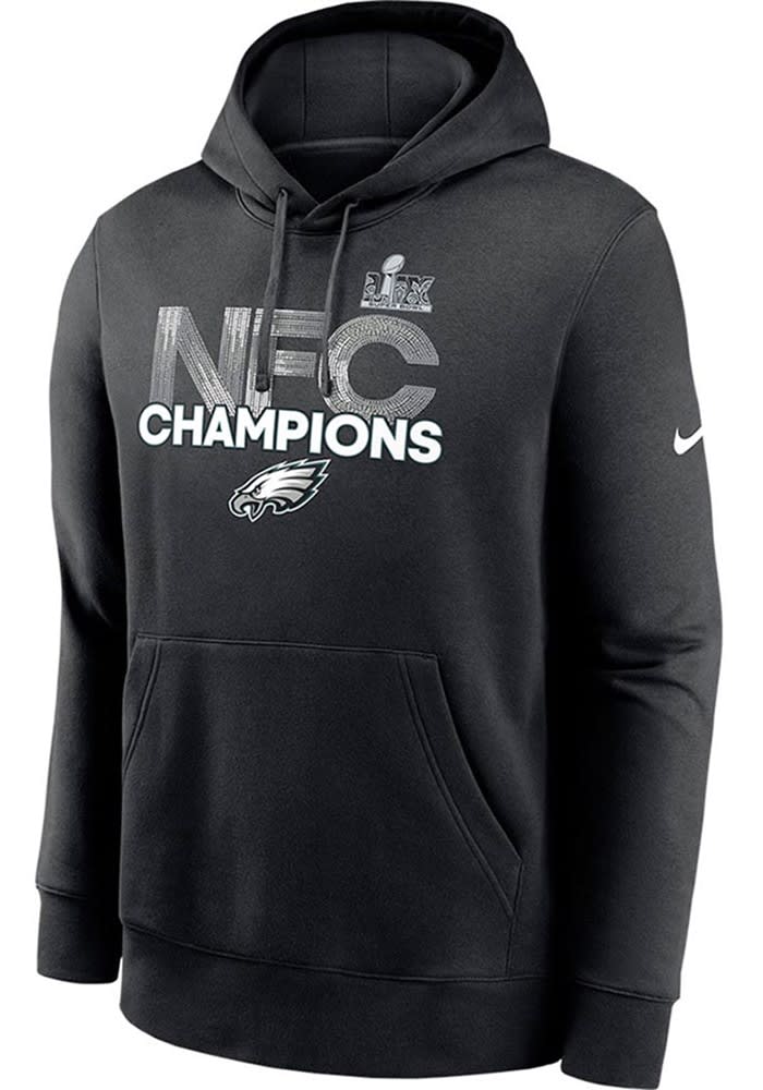 Philadelphia Eagles Mens Nike BLACK 2024 Conference Champions Hood