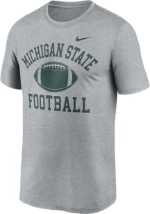 Michigan State Spartans Grey Nike Legend Football Short Sleeve T Shirt
