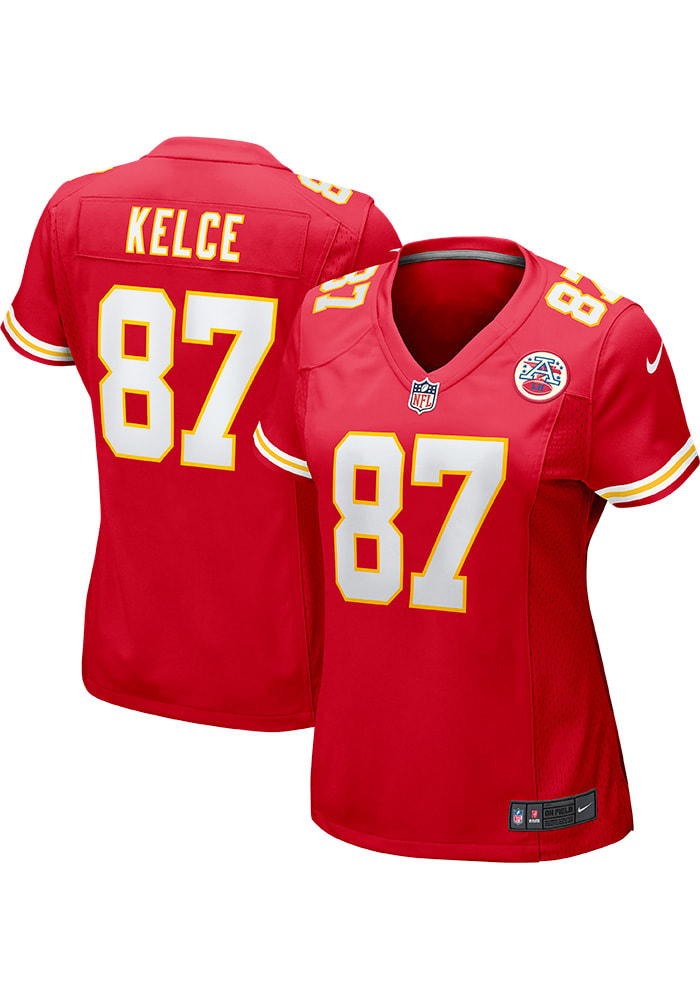 Travis Kelce Womens Kansas City Chiefs Red Home Game Football Jersey