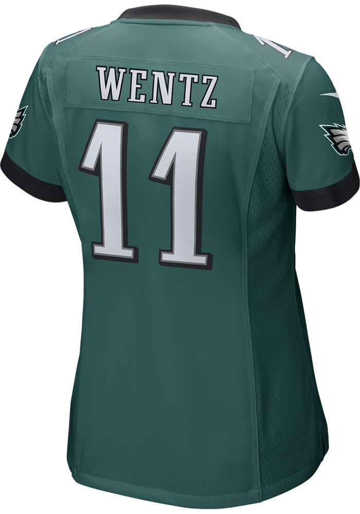 Carson Wentz Womens Philadelphia Eagles Midnight Green Home Game Football  Jersey