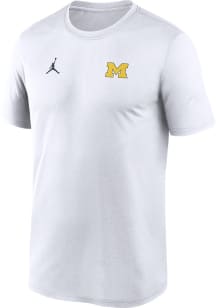 Michigan Wolverines White Nike Sideline Legend Short Sleeve T Shirt