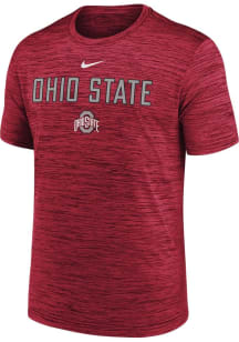 Ohio State Buckeyes Red Nike Sideline Velocity Short Sleeve T Shirt