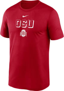 Ohio State Buckeyes Red Nike Sideline Legend Short Sleeve T Shirt