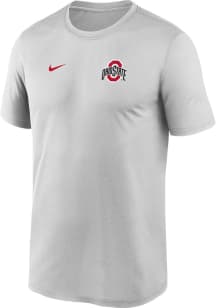 Ohio State Buckeyes Grey Nike Sideline Legend Short Sleeve T Shirt