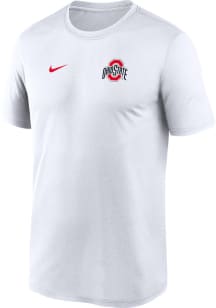 Ohio State Buckeyes White Nike Sideline Legend Short Sleeve T Shirt