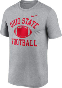 Ohio State Buckeyes Grey Nike Legend Football Short Sleeve T Shirt