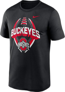 Ohio State Buckeyes Black Nike Legend Football Short Sleeve T Shirt