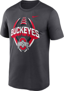 Ohio State Buckeyes Grey Nike Legend Football Short Sleeve T Shirt