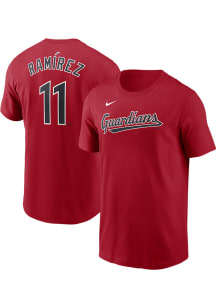 Jose Ramirez Cleveland Guardians Red Alt Short Sleeve Player T Shirt