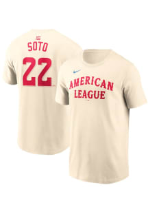 Juan Soto New York Yankees Ivory 2024 ASG Short Sleeve Player T Shirt