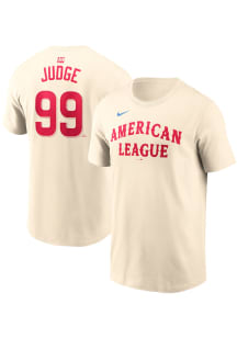 Aaron Judge New York Yankees Ivory 2024 ASG Short Sleeve Player T Shirt