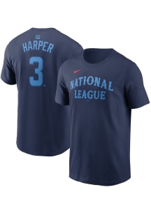 Bryce Harper Philadelphia Phillies Navy Blue 2024 ASG Short Sleeve Player T Shirt