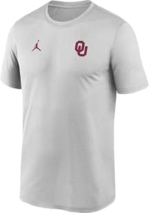 Nike Oklahoma Sooners Grey Sideline Legend Short Sleeve T Shirt