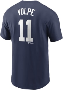 Anthony Volpe New York Yankees Navy Blue Home Short Sleeve Player T Shirt