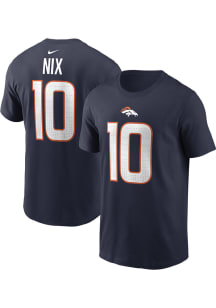 Bo Nix Denver Broncos Navy Blue Alt Short Sleeve Player T Shirt