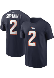 Patrick Surtain Denver Broncos Navy Blue Alt Short Sleeve Player T Shirt