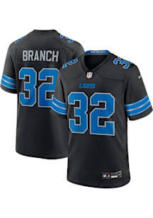 Brian Branch  Nike Detroit Lions Black Alt Game Football Jersey