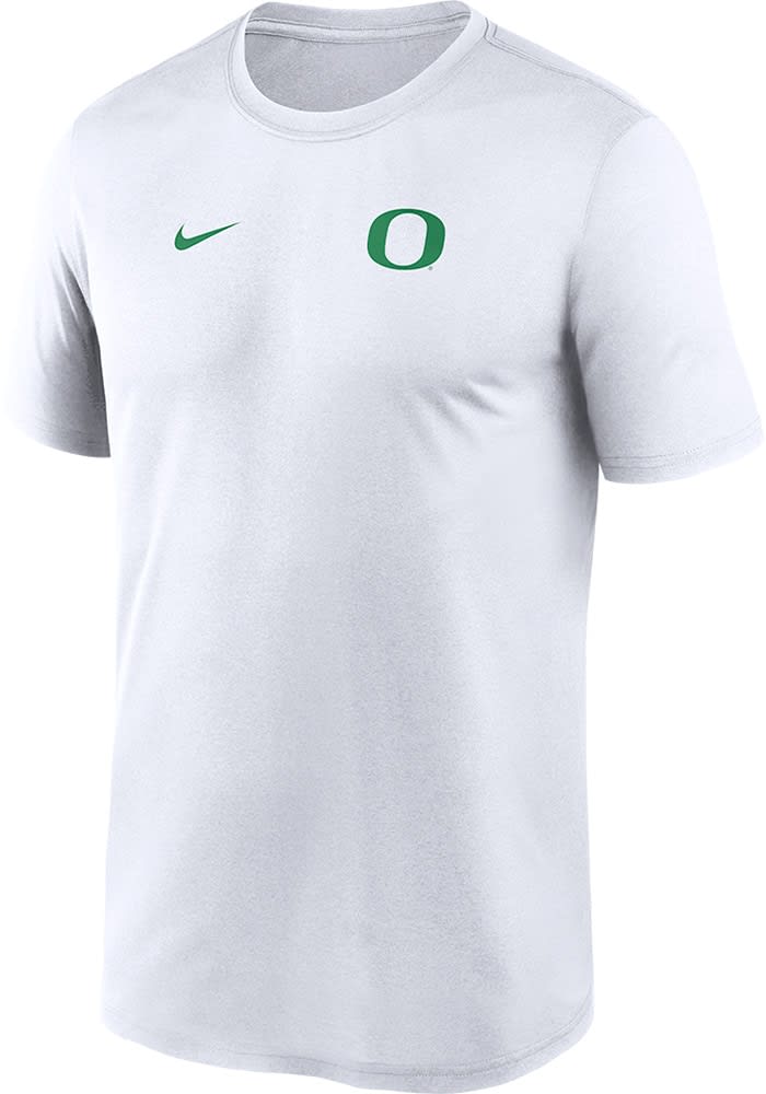 Nike Oregon Ducks White Sideline Legend Short Sleeve T Shirt