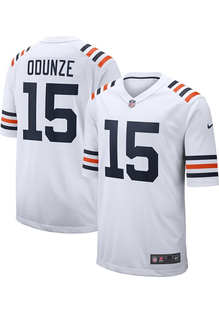 the bears2＆bearise Rome Odunze Chicago Bears White Alt Game Jersey - 173218658