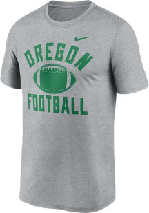 Oregon Ducks Grey Nike Legend Football Short Sleeve T Shirt