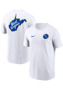 Jerry West  West Virginia Mountaineers White Nike Jerry West Warmup Short Sleeve T Shirt