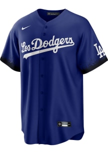Los Angeles Dodgers Mens Nike Replica City Connect Jersey - Blue