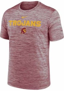 USC Trojans Crimson Nike Sideline Velocity Short Sleeve T Shirt