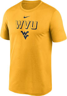 Nike West Virginia Mountaineers Gold Sideline Legend Short Sleeve T Shirt