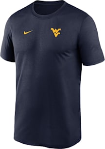 Nike West Virginia Mountaineers Navy Blue Sideline Legend Short Sleeve T Shirt