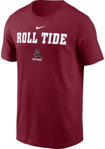 Nike Alabama Crimson Tide Crimson Sideline Team Issue Short Sleeve T Shirt