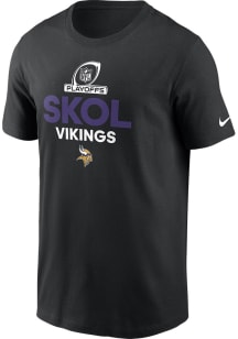 Nike Minnesota Vikings Black 2024 Playoff Participants Short Sleeve T Shirt
