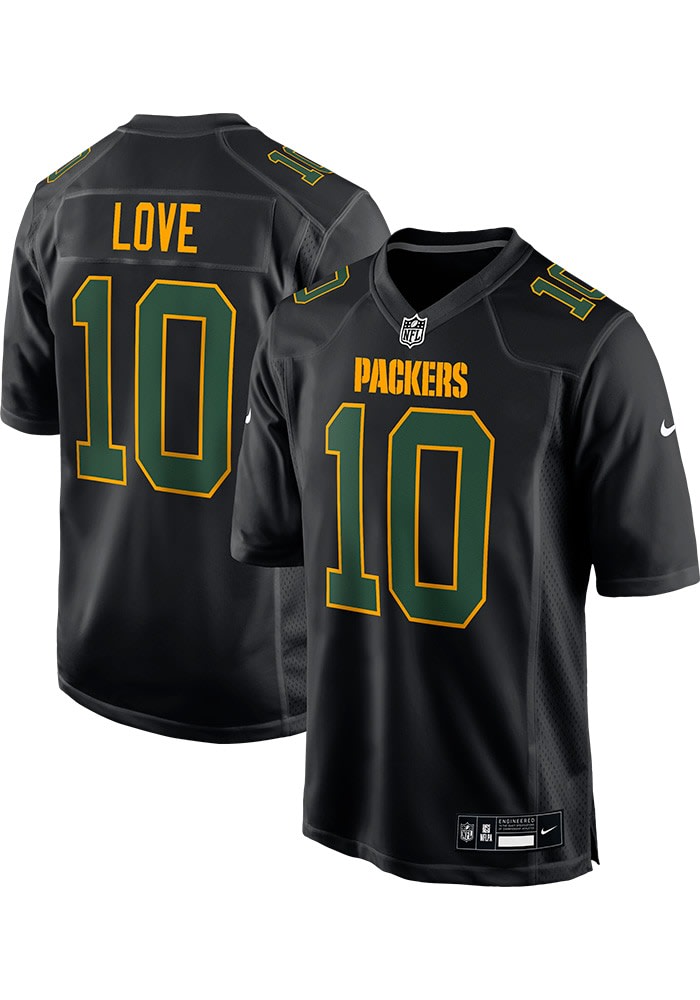 Jordan Love Green Bay Packers BLACK Carbon Jersey - 173218998