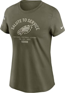 Nike Philadelphia Eagles Womens Green STS Cotton Short Sleeve T-Shirt