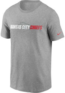 Nike Kansas City Chiefs Grey Tonal Logo Short Sleeve T Shirt
