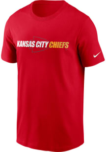 Nike Kansas City Chiefs Red Tonal Logo Short Sleeve T Shirt