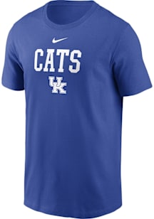 Nike Kentucky Wildcats Blue Sideline Team Issue Short Sleeve T Shirt